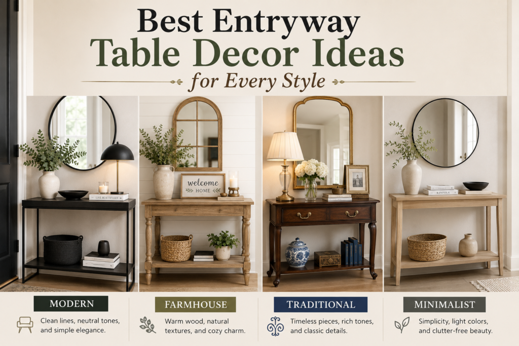 best entryway table decor 