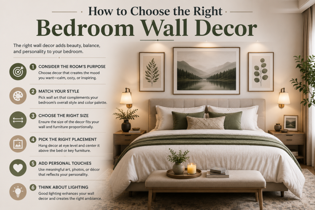 choose the right bedroom wall decor 