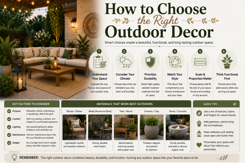 choosing the right outdoor decor 