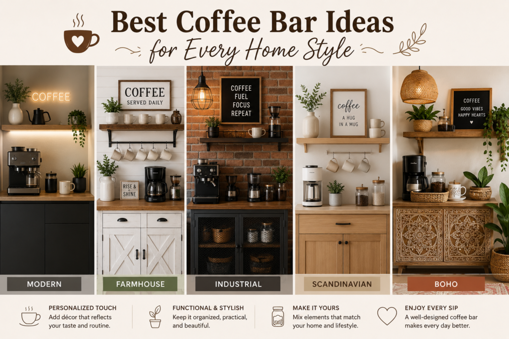 best coffee bar ideas for every home style