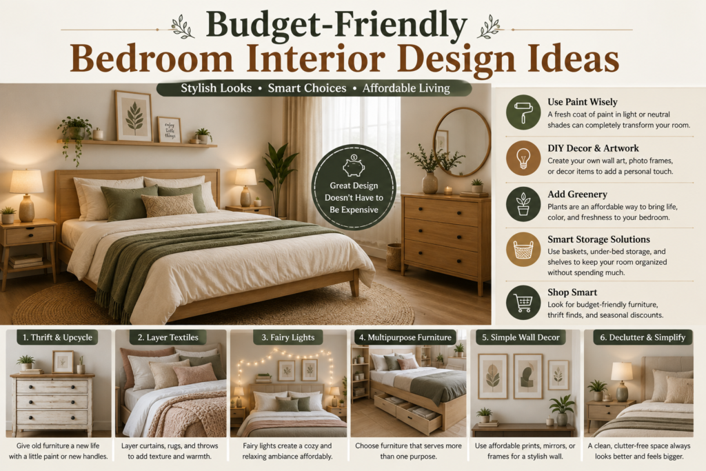 budget friendly bedroom interior design ideas 