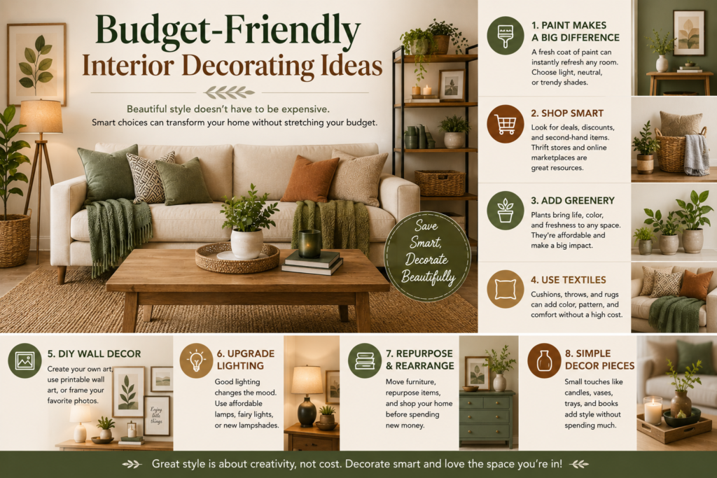 budget friendly interior decorating ideas 