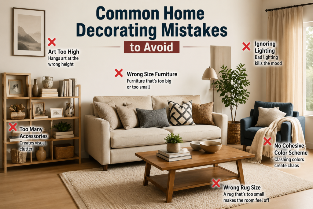 common home decorating mistakes to avoid 