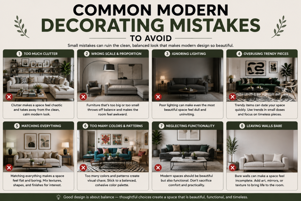 Common Modern Decorating Mistakes to Avoid