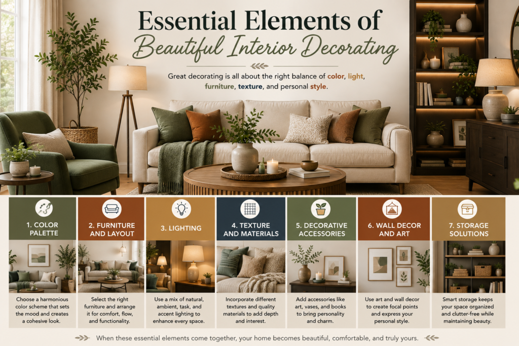 essential elements of beautiful interior decorating 