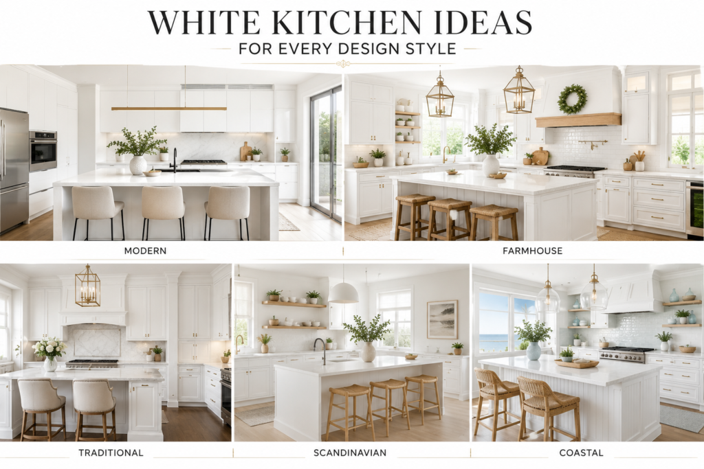 white kitchen ideas for every design style