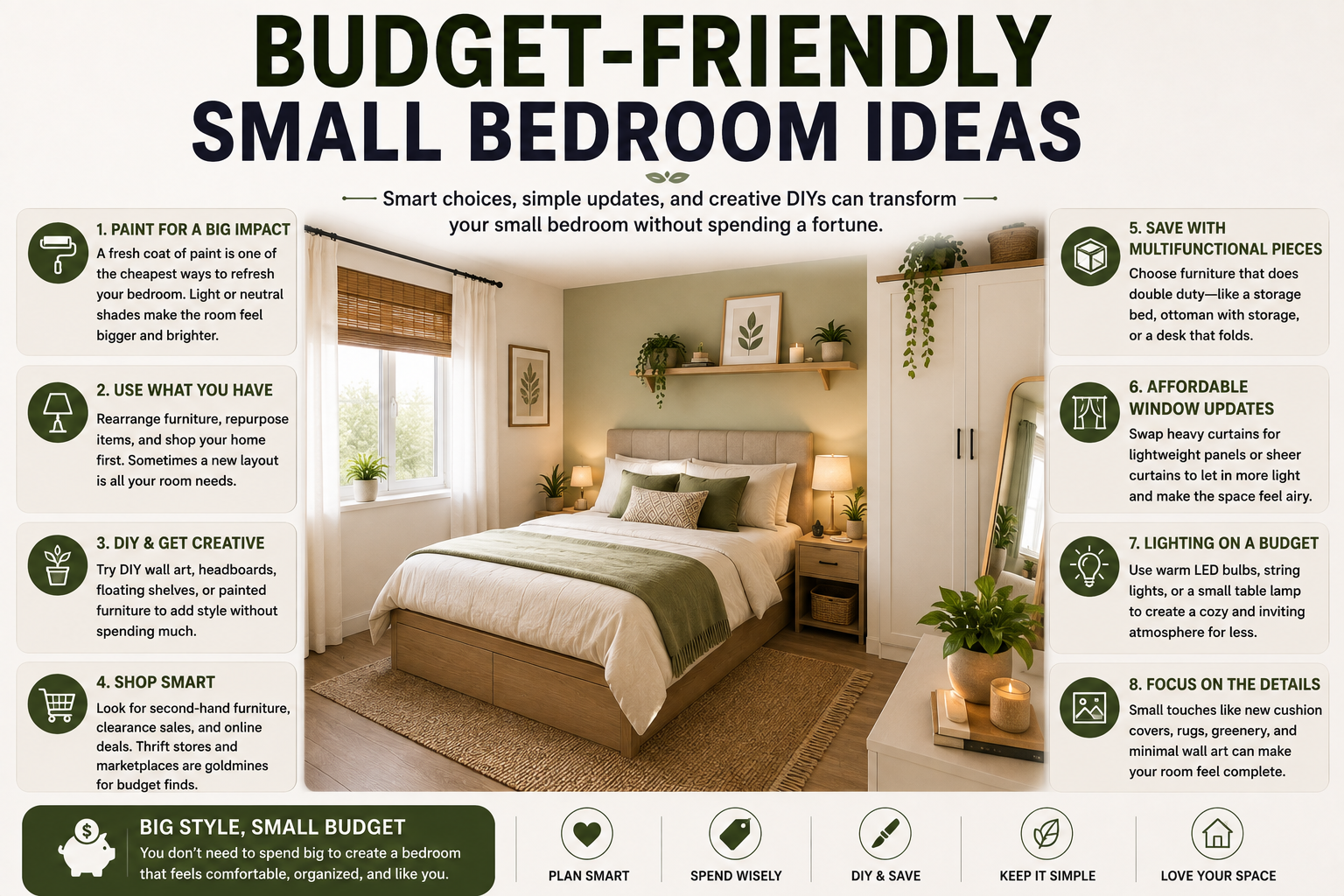 Budget-Friendly Small Bedroom Ideas