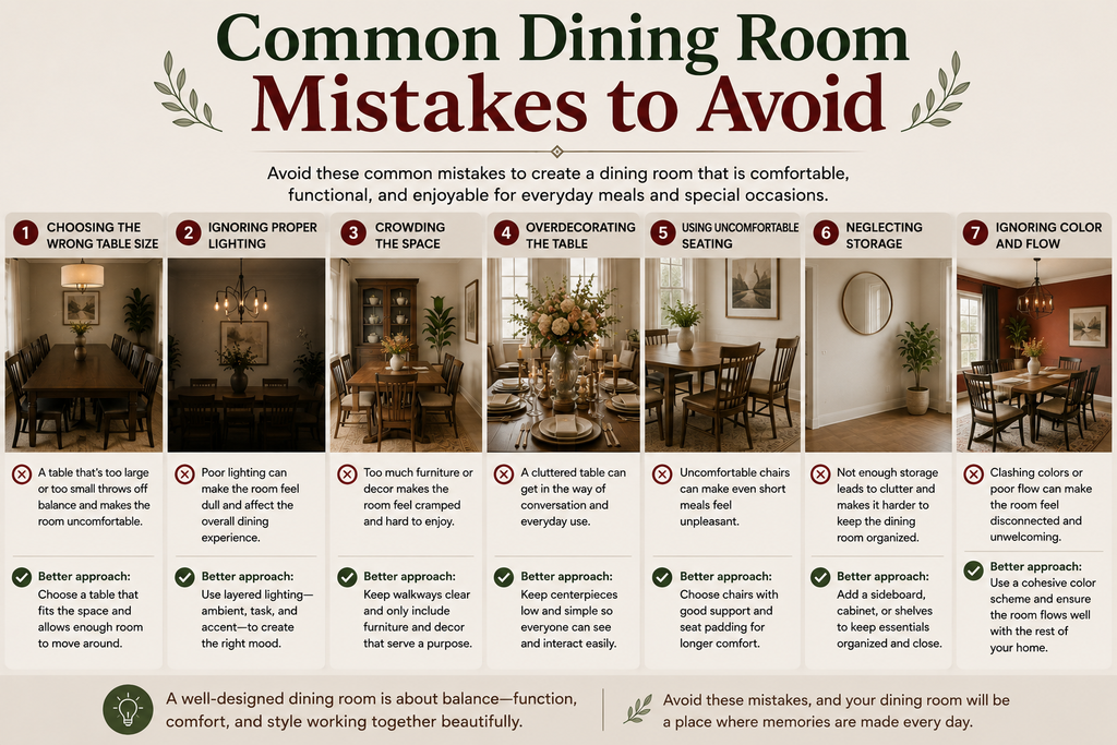 Common Dining Room Mistakes to Avoid