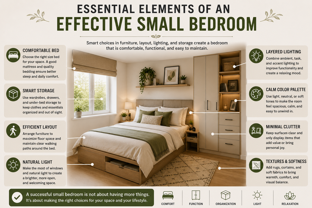 Essential Elements of an Effective Small Bedroom