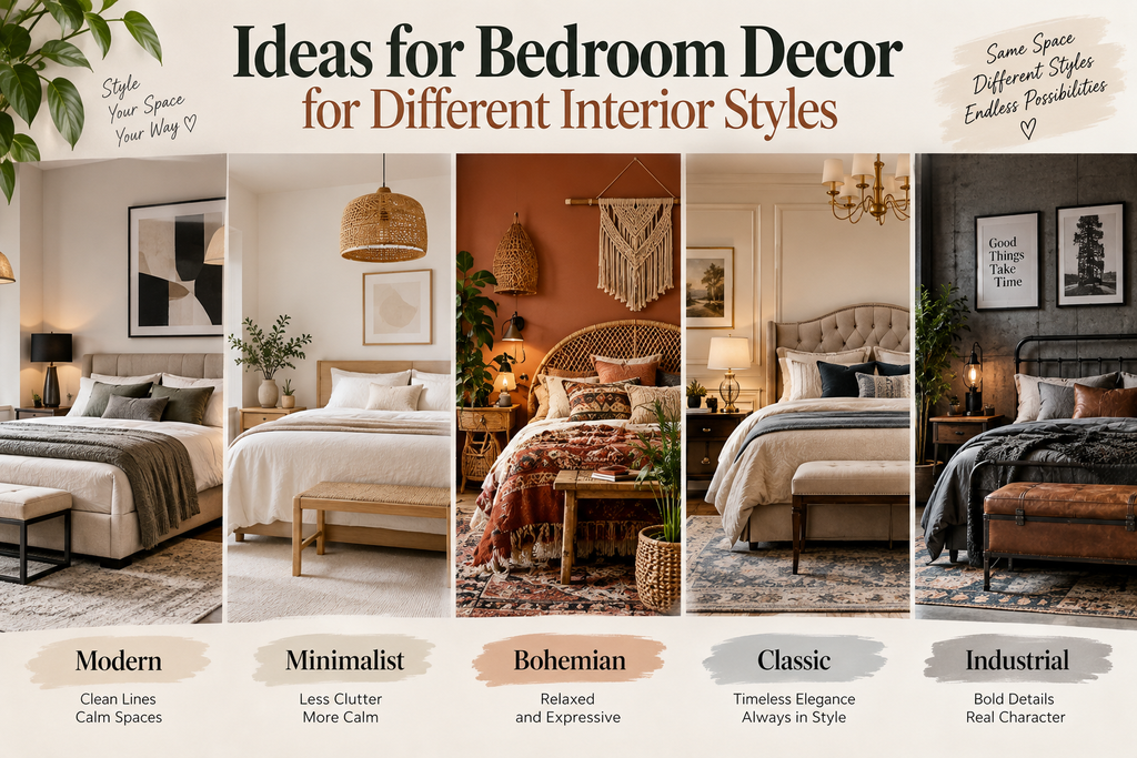 Ideas for Bedroom Decor for Different Interior Styles